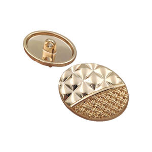 Boutons en alliage de zinc anti-corrosion, forme ovale, simple, rectangulaire, plaqués, résistants à la pulvérisation de sel, pour costumes, boutons en métal - Product Image 5