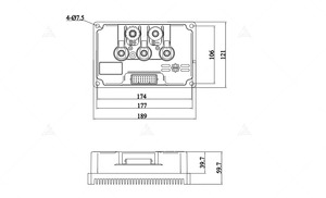 Controlador de Motor para Motocicleta FARDRIVER ND72340 de Alta Potencia Programable de 100A BLDC, Categoría de Producto: Controladores de Motor - Product Image 2