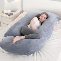 Oreiller en forme de U personnalisé pour un soutien complet du corps, confortable, en coton doux, pour femmes enceintes, oreiller de grossesse pour le soutien maternel
