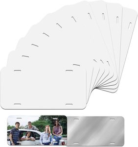 Venta al por mayor sublimación en blanco 6 "x 12" placa de matrícula de coche de aluminio Metal EE. UU. placa de matrícula de coche para decoración de automóviles - Product Image 1