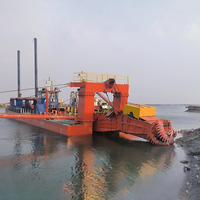 Kapal Keruk Hisap Diesel Hidrolik untuk Ekstraksi Pasir, Kedalaman 8m, Kapasitas 500m3/jam, Pengerukan Sungai