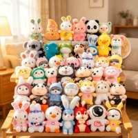Grosir Pabrik Kustom Mesin Cakar Boneka 8 Inci Seri Variasi Bahan Beludru Kristal Lembut Bordir Detail OEM ODM Mainan Boneka Isi Dakron