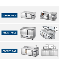 Table de préparation réfrigérée pour pizzas et sandwichs, comptoir commercial, réfrigérateur à salades, équipement de réfrigération pour salades - Vente directe usine