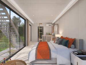 Maison mobile préfabriquée en acier moderne, structure modulaire extensible, installation rapide, camping de villégiature, certifiée ISO9001, deux étages - Product Image 3