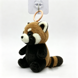 Custom Red panda plush keychain, <b>Mini</b> red panda stuffed animal <b>keyring</b>, Cute red panda plush bag charm - Product Image 3