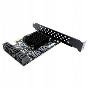 Carte adaptateur SATA 3.0 PCI PCIe 1X vers 8x, haute qualité, 6 Gb/s, 8 ports, carte d'extension SATA, vente chaude - Product Image 1