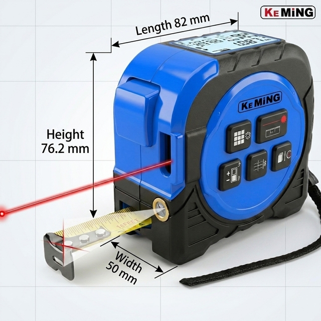 KEMING 5 in One High Precision 40m 60m Laser Tape Measure square Measuring Volume Measuring hand tool