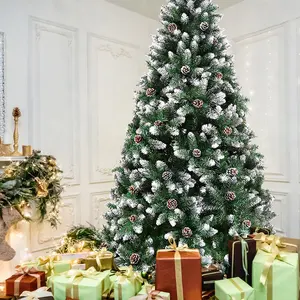 Árbol de Navidad blanco grande, luces inteligentes led para exteriores, 7 pies, 8 pies, 9 pies, 10 pies, 12 pies, ramas de pe, árbol de Navidad de china