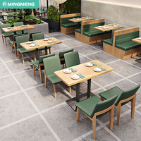 Ensemble de mobilier moderne Chaise de salle à manger et table basse en bois pour banquettes de restaurant