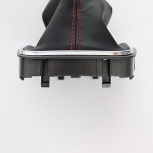 Car Gear Knob TPR <b>Material</b> Black With <b>Red</b> Stitching For Manual Transmission Vehicles - Product Image 4