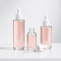 Vente en gros de flacons compte-gouttes à parois épaisses de 30/60/80/100/120 ml, flacons vides en plastique PETG, flacons d'huile essentielle, flacons cosmétiques