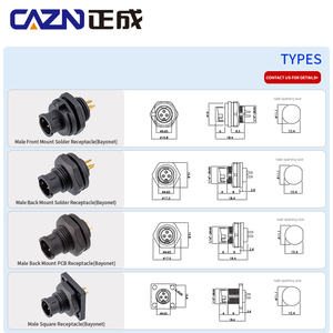 ชุด E7 IP68ขั้วต่อแรงดันต่ำ5A ด้านหน้า/หลังติดตั้งขั้วหัวแร้งกันน้ำซ็อกเก็ตตัวผู้2-6pin - Product Image 5
