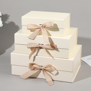 Jewelry Packaging <b>Gift</b> Custom <b>Magnetic</b> Folding Hard Rigid Flip <b>Boxes</b> Recyclable Luxury Custom Logo Paper <b>Gift</b> Box With Ribbon - Product Image 6