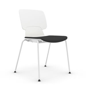 Chaise en maille verte, noire et grise au design moderne et simple, portable et empilable pour les réunions, les formations ou les conférences - Product Image 4