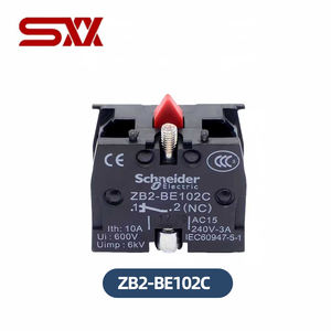 Bloc <span class=keywords><strong>de</strong></span> contact <span class=keywords><strong>auxiliaire</strong></span> Schneider XB2 ZB2BE101C (NO) & ZB2BE102C (NC) |   Accessoire à Encliqueter pour Boutons Poussoirs - Product Image 2