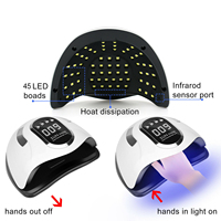 Lampe à ongles UV LED professionnelle 220W SUN X10 MAX - Séchoir à ongles haute puissance pour tous les gels avec capteur intelligent - Outil de qualité professionnelle