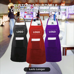 Tablier en coton sans manches réglable pour restaurant/café, design personnalisé pour le personnel de service - Pretty Arts - Product Image 2