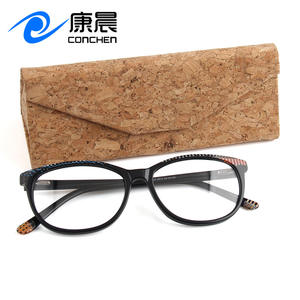 Montures de lunettes Conchen ovales plates anti-lumière bleue, monture complète en acétate, unisexe, Wenzhou 8014 - Product Image 5