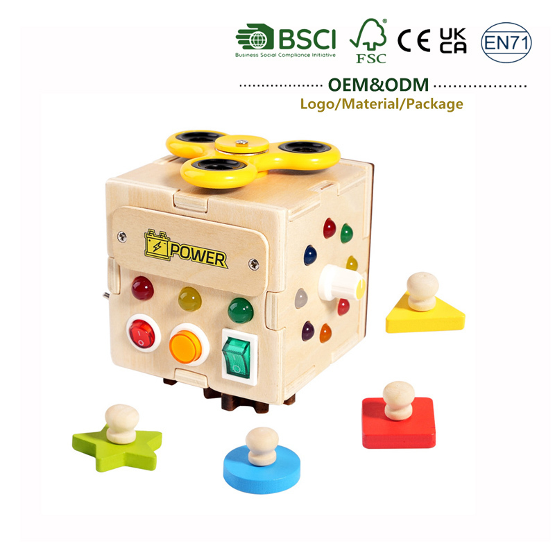 Montessori Toys Wooden Six sided Busy