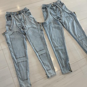 Jeans Elásticos de Moda para Mujer con Cierre y Diseño Irregular Calado - Product Image 5