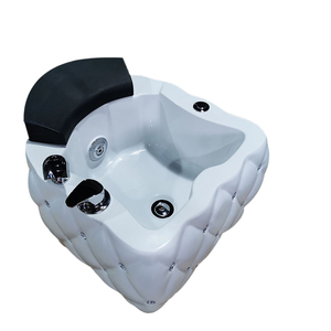 Sillón de Pedicura Profesional, Spa para Pies Portátil, Spa Redondo de Acrílico para Salón de Uñas con Lámpara LED de 7 Colores y Masaje - Product Image 2