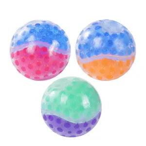 Ücretsiz örnekleri sıkmak oyuncaklar çok renkli stres topları su boncuk dolu yüksek elastik 6 cm stres oyuncakları çocuklar için
