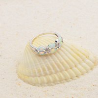 Bague torsadée en opale Ellipse |   Bague incrustée de pierres précieuses irisées |   Bijoux de mode inspirés de la nature pour femmes, tendance actuelle