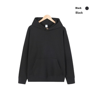 Pull-over pour homme automne-hiver, 100% coton, uni, à capuche, coupe ample, couleur terre, 430G, rembourré en velours, confortable - Product Image 3