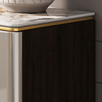 Buffet console contemporain avec portes coulissantes en cannage
