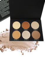 Poudre bronzante pressée vegan haute pigmentation, effet scintillant, waterproof, pour le corps et le visage, maquillage mat bio, marque privée