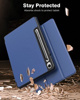 TiMOVO étui pour tablette en cuir PU étui de protection coque arrière en TPU souple housse pour tablette à trois volets pour Samsung Galaxy Tab S10 FE 10.9 "2025