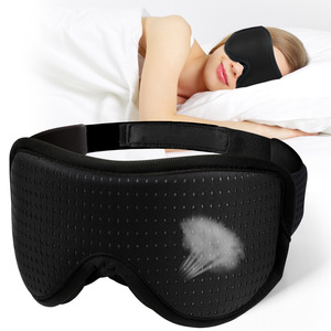 Masque de sommeil 3D ergonomique sans pression sur les yeux, bandeau occultant <span class=keywords><strong>pour</strong></span> <span class=keywords><strong>yoga</strong></span>, voyage, sieste, masque de sommeil 100 % anti-lumière avec sangle réglable - Product Image 4