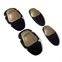 Ensemble de quatre protections tactiques en cuir pour les genoux et les coudes avec détection d'aiguilles pour le ski, l'équitation, l'entraînement CS, les forces spéciales G3