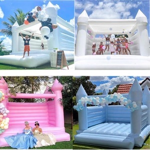 Château gonflable pour fête d'anniversaire d'enfants avec décoration de ballons, trampoline commercial pour jeux en plein air dans le jardin - Product Image 1