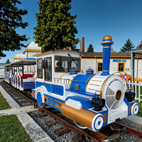 Hotfun Luna Park Funfair Rides Amusement Equipment 42 Places Train Ride Trackless Electric Train à vendre