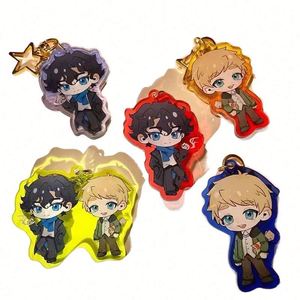 Customized Acrylic Color Window Pendant Custom rainbow Keychain Laser Creative Diy Animation Cartoon Star Peripheral - Product Image 1