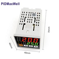 Controlador de Temperatura PID Universal K/J/Pt100 con Salida de Relé SSR, 1 Alarma, RS485 Modbus RTU, Resolución de 0.1°C