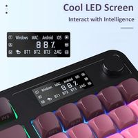 Teclado Inalámbrico OEM ODM S99 Pro con Perilla Multimedia, Retroiluminación RGB Personalizada, 3 Modos, BT24GUSBC, Membrana, para Juegos, Color Crema