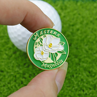 Marqueur de balle de golf de 25 mm, plaqué argent, avec motif 3D en relief, souvenir de collection, cadeau pour golfeur pour la fête des pères