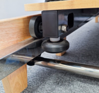 Reformer de Pilates pliable haut de gamme en bois de chêne massif, gain de place, lit de Pilates pour studio, ressorts allemands silencieux haute élasticité, garantie 5 ans