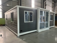 Maison conteneur extensible de 20 pieds, deux chambres, mobile, préfabriquée, modulaire, bureau, hôtel, villa, panneau sandwich en acier, moderne