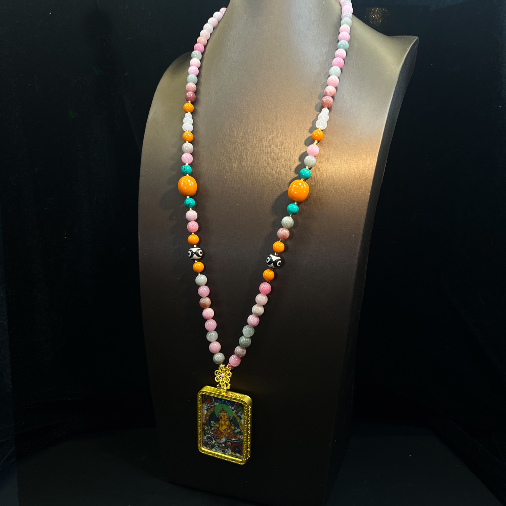 Calcédoine macaron xb35-250303g15-6 Multicolore