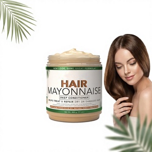 Crème revitalisante profonde bio végane sans silicone pour cheveux abîmés, hydratante et fortifiante, formule 2-en-1, protection de la couleur - Product Image 1