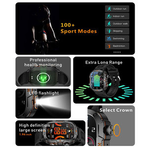 Bajo MOQ OEM Dispositivo portátil resistente <span class=keywords><strong>Reloj</strong></span> <span class=keywords><strong>inteligente</strong></span> con monitor de salud a prueba de agua para hombres y mujeres - Product Image 3