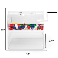 Tambour de tombola en acrylique Boîte de billet de tombola en acrylique transparent Tambour de tombola en acrylique avec poignée