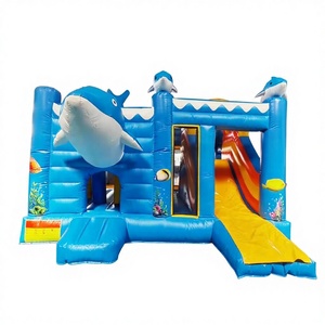 Chateau gonflable commercial bounce house adults inflatable dolphin bouncy castle and slide combo - Product Image 1