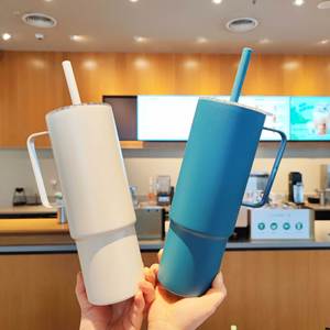 Vaso Térmico Moderno de Acero Inoxidable 304 de 32oz con Pajita, Doble Pared, Antifugas, Libre de BPA, Aislado, Portátil para Coche, Gran Capacidad 960ml, al Vacío - Product Image 3