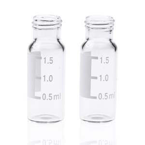 Klarglas-Mikro proben fläschchen 1ml 2ml flache Form mit PTFE/Silikon-Septa für die <span class=keywords><strong>HPLC</strong></span>/GC-Analyse im Karton verpackt - Product Image 1