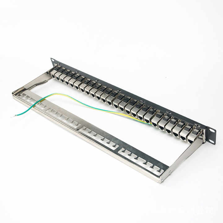 19 Inch 24 Ports RJ45 CAT6A Shielded Patch Panel Full Loaded Female ...