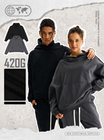Sweat-shirts unisexes à capuche en molleton bouclette 100% coton épais, coupe courte avec poche, personnalisables, pour streetwear hivernal